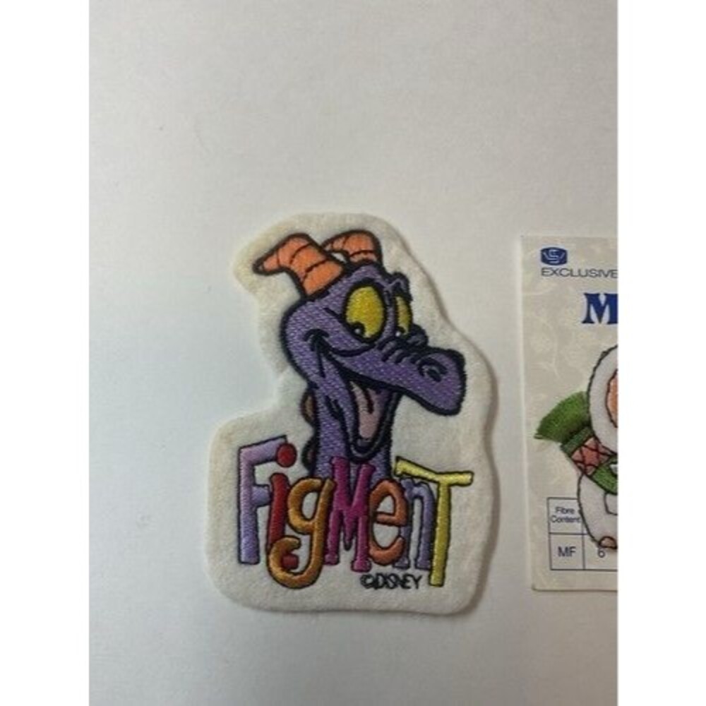 NWOT Disney World Treasures Figment Purple Dragon Collectible Patch+Elephant